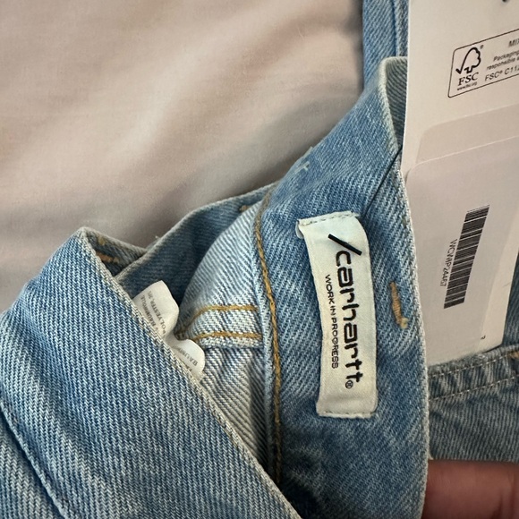 Carhartt Light Blue Straight-Leg Women's Jeans - Picture 4 of 5